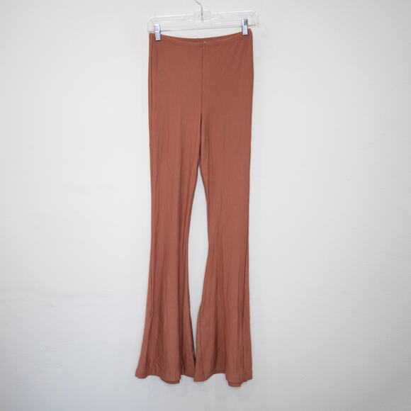 Selkie The Bell Bottoms Pants Cocoa Terracotta Flare High Waist Revolve S NWT - Picture 2 of 7